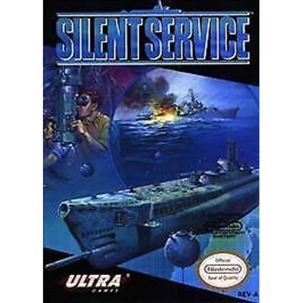 Silent Service‎ ORIGINAL NES Nintendo Submarine Game